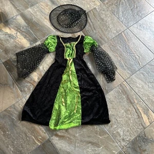 Target Witch Costume  Halloween Size Child Small 4-6  Dress and hat - adorable - Picture 1 of 6