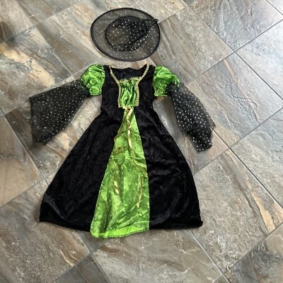 Target Witch Costume  Halloween Size Child Small 4-6  Dress and hat - adorable - Image 1 of 4