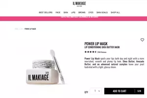 IL Makiage Power Lip Conditioning Mask Shea Butter Avocado Butter 10 g / 0.35 OZ - Picture 1 of 4