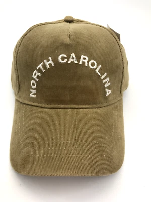 Gorra de Pana Oliva Carolina del Norte Sombrero Bordado NC Fahrenheit Ajustable Foto 1 de 4