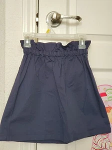 Brand New Uniqlo Girls Gathered Waist Skirt Navy Size:5-12T - Picture 1 of 8