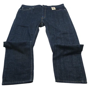 Levi's 505 Jeans Men Size 42x32 Blue Dark Wash Red Tape Regular Fit Straight Leg - Picture 1 of 10