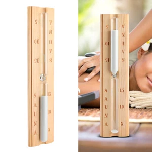 New Wooden Sauna Hourglass 15 Minutes Sand Timer Countdown Clock Accessory For S - Picture 1 of 20