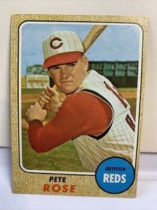 1968 Topps #230 Pete Rose Cincinnati Reds Outfield Baseball NRMT + Hi Grade Card - Picture 1 of 2
