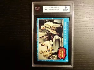 1977 STAR WARS S1 (Blue) #28 Luke Agrees To Join Ben Kenobi KSA 9 ~ PSA (MINT)💎 - Picture 1 of 3