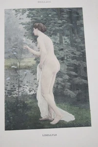GRAVURE BRILLAUD LIBELLULE R373 FEMME NUE - Foto 1 di 1