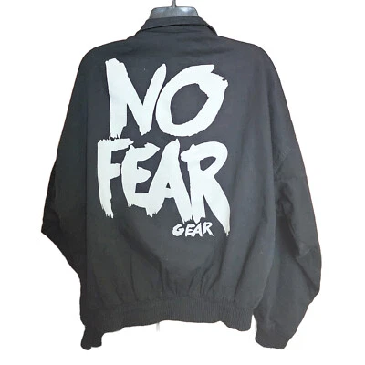 Chaqueta negra No Fear Gear Logo, años 90 grande para hombre Foto 1 de 4