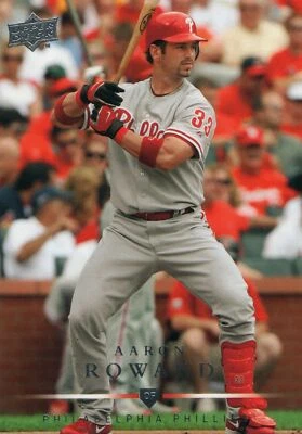 #199 Aaron Rowand Philadelphia Phillies 2008 Upper Deck Series 1 Baseball Card F - Image 1 of 2