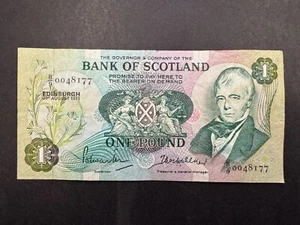 Bank Of Scotland £1 Pound Vintage Banknote 1970-1988 - Picture 1 of 2
