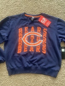 Herren Neu mit Etikett Sweatshirt Pullover Chicago Bears NFL marineblau Größe Large - Bild 1 von 6