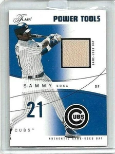 SAMMY SOSA 2002 FLAIR POWER TOOLS EDICIÓN ZAFIRO JUEGO USADO MURCIÉLAGO #/250 - Imagen 1 de 1