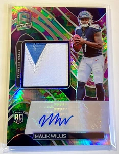 Packers Malik Willis 2022 Panini Spectra Celestial Prizm Patch Auto RC #85/99 - Picture 1 of 2