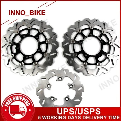 For Suzuki GSXR600 GSXR750 2006 2007 Front Rear Brake Rotors GSXR 600 750 K6 K7 - Image 1 of 2