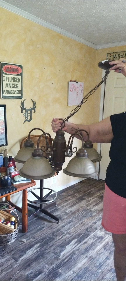 Chandelier dining table light fixture Foto 1 de 1