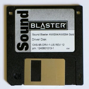 👀Sound BLASTER AWE64 / AWE64 Gold ISA DOS Drivers, 3-1/2" 1.44MB Floppy Disk🆗✅ - Picture 1 of 2
