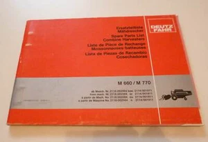 Deutz Fahr Mähdrescher M660 + M770 Ersatzteilkatalog - Bild 1 von 3