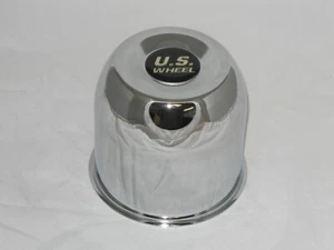* 1 - U.S. WHEEL RIM FITS 4.30" DIAMETER BORE CHROME CENTER CAP PUSH THRU - Picture 1 of 1