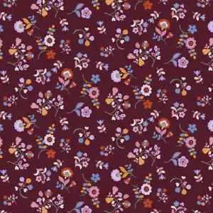 Kaleidoscope Plum Purple Floral COTTON LAWN Extra Wide by Dashwood Studio Fabric - Picture 1 of 1