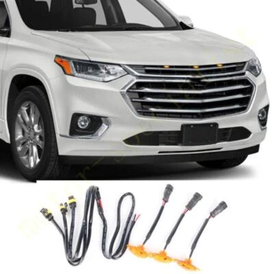 Para Chevrolet Traverse 2018-21 Rejilla Luz LED Estilo Raptor Parrilla Cubierta 3X Foto 1 de 4