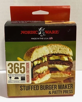 HAMBURGUESA RELLENA Y PRENSA PARA HAMBURGUESAS NÓRDICAS... SIN INSTRUCCIONES Foto 1 de 2