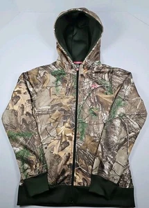 Under Armour Hoodie Womens Med Realtree Camo Zip Jacket Pink Hunting Outdoor - Picture 1 of 16