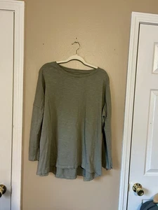 Pact Organic Light Sage Green Boxy Long Dolman Top Tee Size M Oversized Heather - Bild 1 von 7