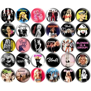 BLONDIE 80er New Wave Punk Rock 1,5" Pinback Buttons 30er Set Retro Musik Pins - Bild 1 von 4