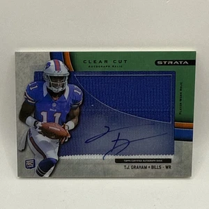 2012 TOPPS STRATA T.J. GRAHAM CLEAR CUT RC AUTOGRAPH GREEN PATCH RPA /55 BILLS - Picture 1 of 3