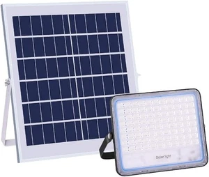 FARO LED DA ESTERNO DA 1000W CON PANNELLO SOLARE E TELECOMANDO LUCE BIANCA IP66 - Foto 1 di 8