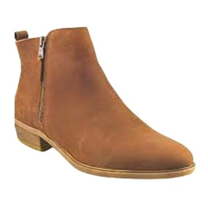 Stivaletti donna Ralph Lauren stivaletti Shira marroni in pelle con zip laterale taglia 9 - Foto 1 di 14