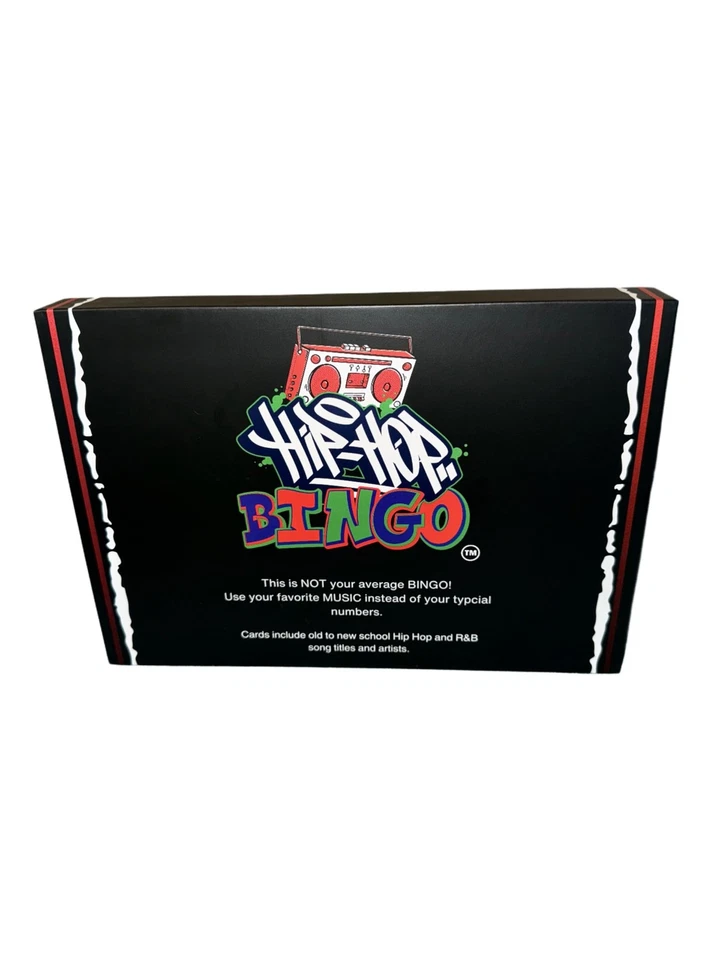 Hip Hop R&B Music Bingo Game Set - Adult & Family Card Games, Reusable Boards - Image 1 of 4