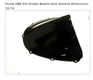 Parabrisas de repuesto doble burbuja HONDA CBR 954 HUMO OSCURO, '02-'03 - Imagen 1 de 4