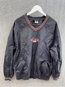 Nike Men's Black Lightweight Track Windbreaker Jacket White Stripe Size XXL POE - Picture 1 of 9