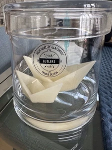 Aufbewahrungsglas Deko Buttlers Design Mit Deckel Glas unbenutzt mit Deko  - Bild 1 von 2