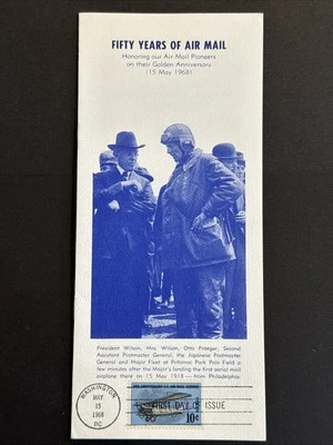 1968 50th Anniversary Airmail Service NAA First Day Souvenir Booklet Sc# C74 - Image 1 of 4