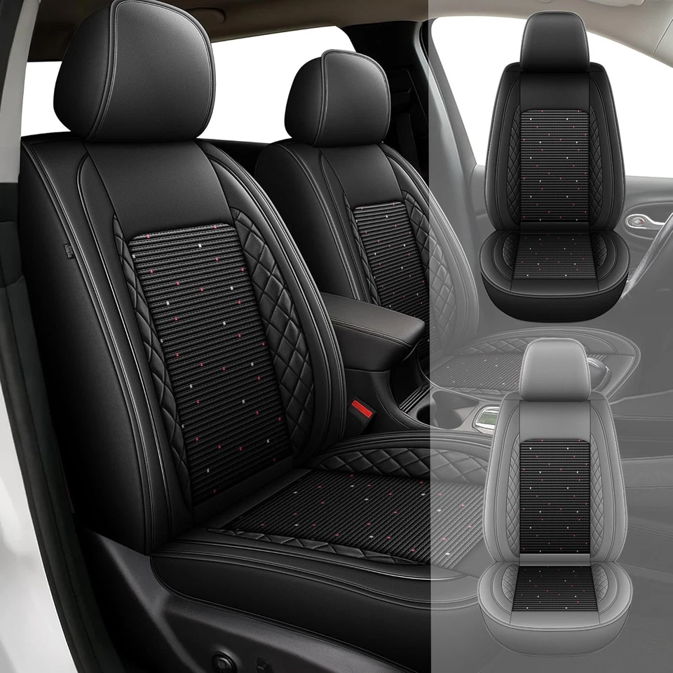 For Kia Rio 2013-2023 Seat Covers Faux Leather Waterproof (2/5 Seats) - Image 1 of 1