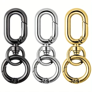 2pcs Double Opening Swivel Clasp Clips Key Chain Clip with Key Ring for DIY Keys - Picture 1 of 10