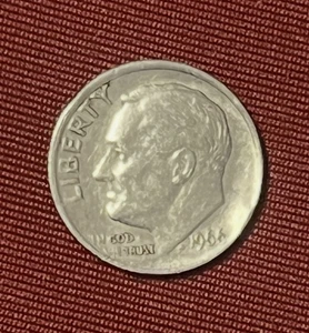 1966 Roosevelt Dime. Error On In God We Trust. Front And Back Die Breaks - Picture 1 of 2