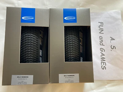 2 X New Schwalbe 26 X 2.10 Folding Billy Bonkers Black Tyres - Image 1 of 4