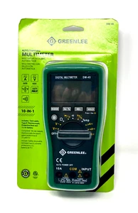 Greenlee DM-45 Digital Auto Ranging Multimeter 600V AC/DC, 10A New in Package - Picture 1 of 3