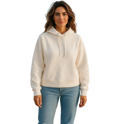 Pullover deportivo Juicy Couture para mujer grande blanco cuello alto manga larga NUEVO Foto 1 de 4