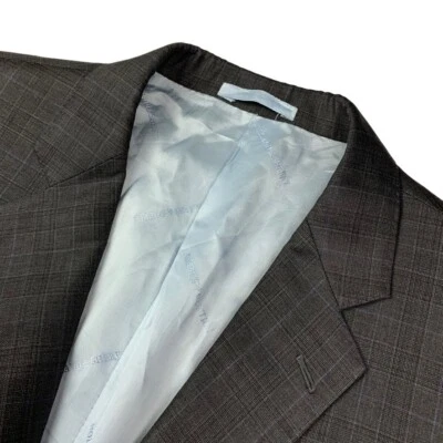 Holland & Sherry Men's Loro Piana Wool 2-Button Blazer/Jacket Gray Plaid • 44 R - Image 1 of 4