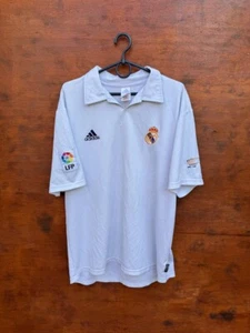 REAL MADRID 2001/2002 HOME FOOTBALL SHIRT ADIDAS L CENTENARY - Picture 1 of 12