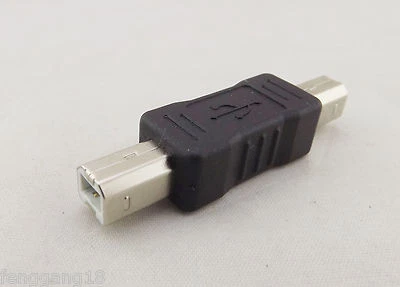 USB 2.0 Type B Male To USB B Male Printer Port Converter Adapter Connector Black - Image 1 of 4