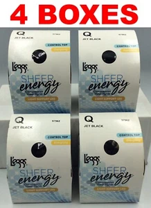 Leggings Medias Transparentes TALLA Q Energizante Jet Negro Medias Soporte Ligero para Piernas, 4/CAJAS - Imagen 1 de 4