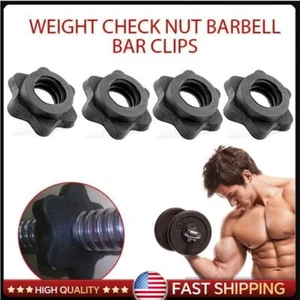 4Pcs Weight Check Nut Barbell Clamps Lock Clip Spin Lock Quick Release Bar Wei6G - Picture 1 of 8