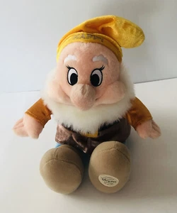 Glücklich von Schneewittchen und die sieben Zwerge Authentisches Disney Store 14 Zoll Plüschtier - Bild 1 von 8