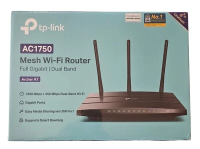 TP-Link AC1750 Wireless Dual-Band Gigabit Wifi Router Model Archer A7 (NEW) - Image 1 of 4