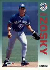 1992 Fleer Toronto Blue Jays Baseball Card #348 Eddie Zosky