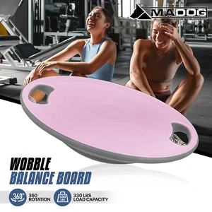 Balance Trainer Board Pink Rehabilitation Equipment Portable w/Gym Grip Handles - Picture 1 of 10